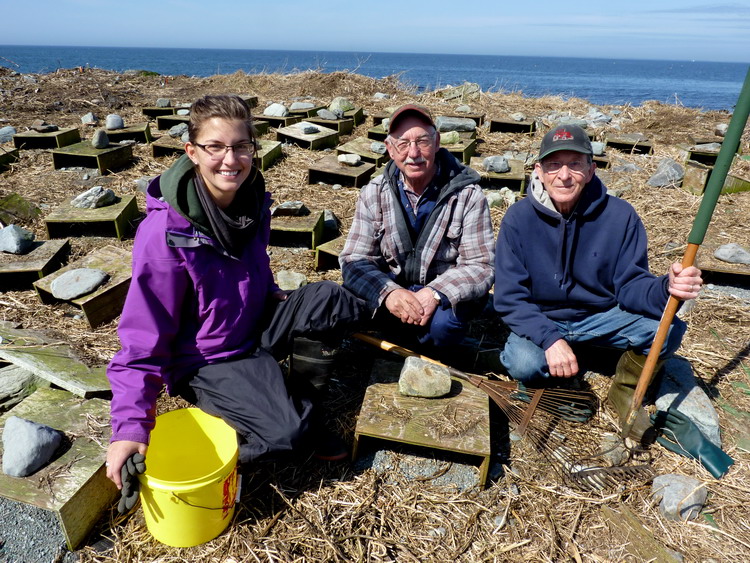 The crew: Hailey, Rémi, and Germain - N. Brother, April 22, 2014 - Ted D'Eon photo