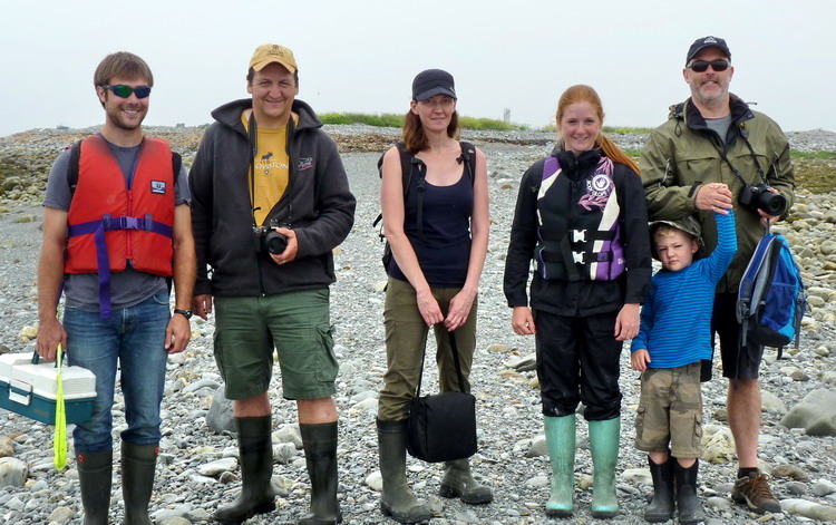 Nick, Ronnie, Julie, Manon, Jax, and Aaron - Gull Island, July 29, 2017 - Ted D'Eon photo
